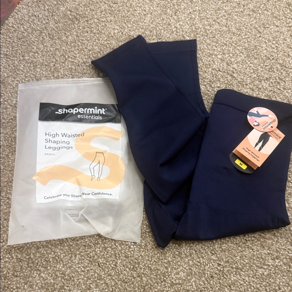 Shapermint Essentials High Waisted Shaping Leggings - Navy med NWT